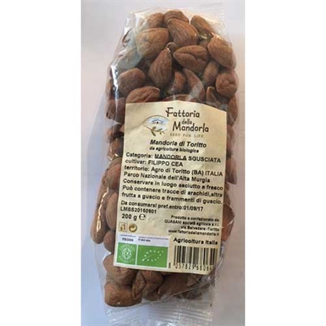 Ekologiska mandlar, Fattoria della Mandorle, Apulien. <br>200 g