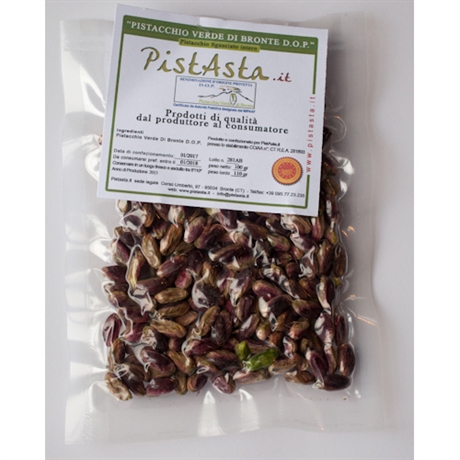 Hela pistagenötter DOP, Bronte, Pistasta, Sicilien. 100 g