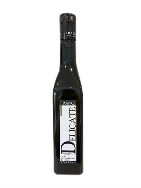 Delicate Extra jungfruolja från Frantoio Franci, Toskana.<br> 500 ml