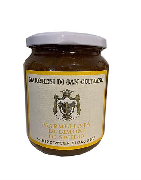 Ekologisk citronmarmelad från Marchesi di San Giulliano Sicilien, <br>460 gr